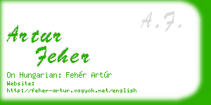 artur feher business card